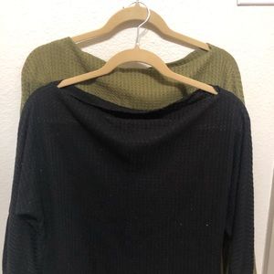Olive Green & Black SHEIN Sweaters